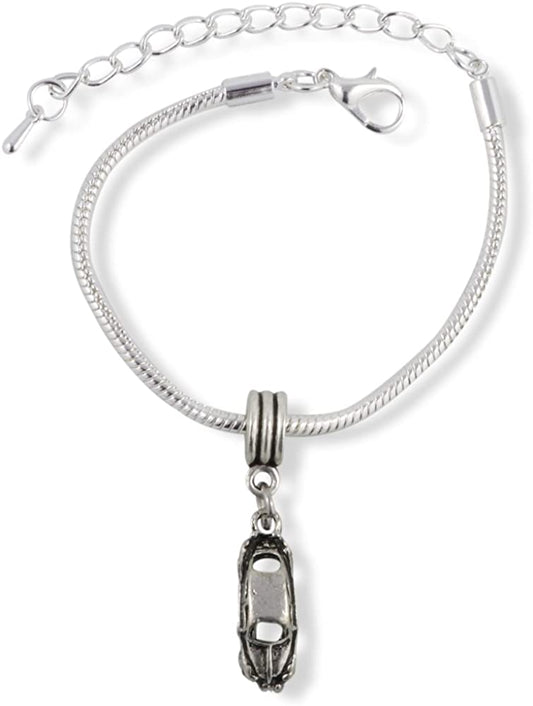 Car ( 3D looks like a beetle from the front ) Snake Chain Charm Bracelet
