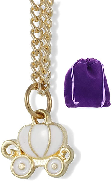 Emerald Park Jewelry Pumpkin Carriage Charm Gold Coloured Chain Necklace