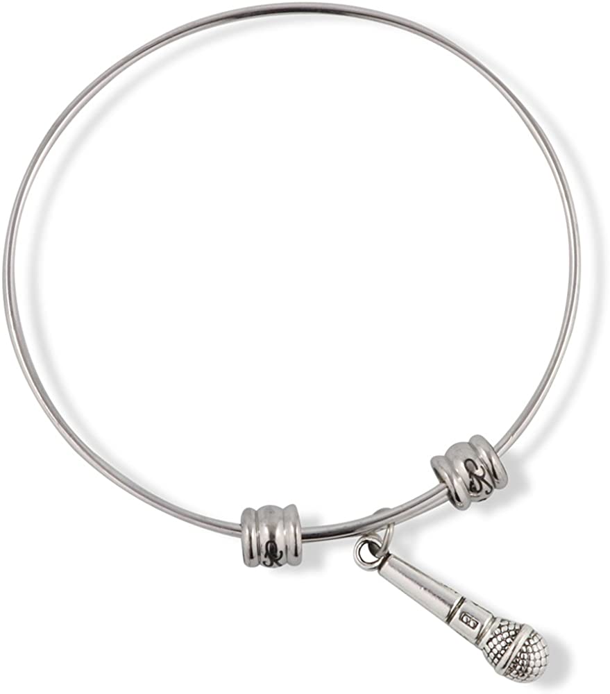 Emerald Park Jewelry Microphone Fancy Charm Bangle