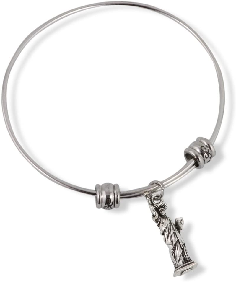 Emerald Park Jewelry Statue of Liberty Fancy Charm Bangle