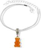 Emerald Park Jewelry Gummy Bear Snake Chain Charm Bracelet