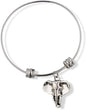 Elephant Head Fancy Charm Bangle
