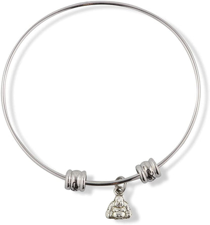 Emerald Park Jewelry Buddha (Small Bust) Fancy Charm Bangle