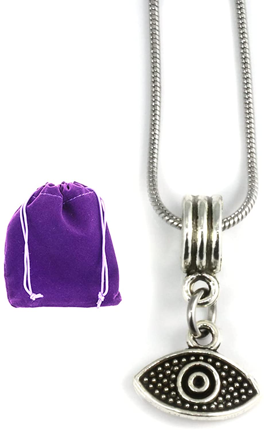 Evil Eye Jewelry | Evil Eye 100% Stainless Steel Gold and Silver Colored with Evil Eye Charms on an Evil Eye Pendant Great Protection Necklace or Protection from Evil Trendy Jewelry for Women