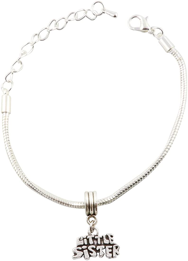Emerald Park Jewelry Little Sister Snake Chain Charm Bracelet