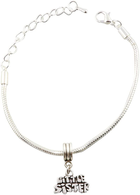 Emerald Park Jewelry Little Sister Snake Chain Charm Bracelet