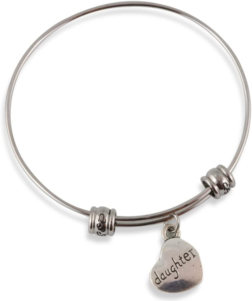 Emerald Park Jewelry Daughter on a Heart Fancy Bangle