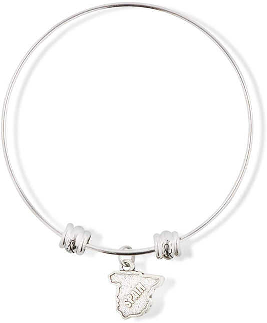 EPJ Spain Country Map Fancy Charm Bangle