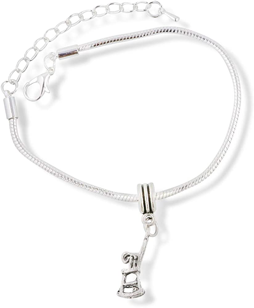 Emerald Park Jewelry Rocking Chair Bracelet | Stainless Steel Snake Chain Charm Bracelet