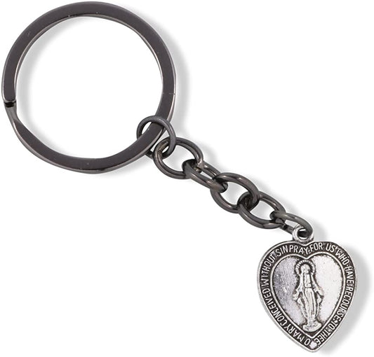 Emerald Park Jewelry Virgin Mary Pray for Us Charm Keychain