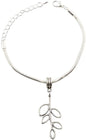 Emerald Park Jewelry Willow Leaf Snake Chain Charm Bracelet