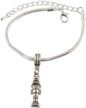 Emerald Park Jewelry Nutcracker Bracelet | Tin Toy Soldier Stainless Steel Snake Chain Charm Bracelet