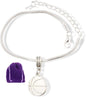 EPJ Basketball Gifts | Basketball Two Sided Stainless Steel Snake Chain Charm Bracelet