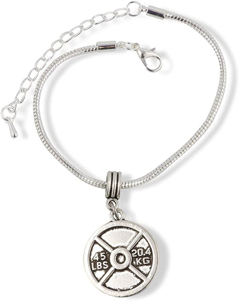 45lb Weight Bracelet Gifts Gym Fitness Jewelry Workout Weightlifting Workout Lifting Jewlry Charm Accessories Stuff Gift for Kids Men Women Boys Girls Decor