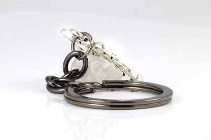 Emerald Park Jewelry Tiger Keychain | A Great Animal Keychain or Tiger Accessories Women and Men will Love, Silver, Large