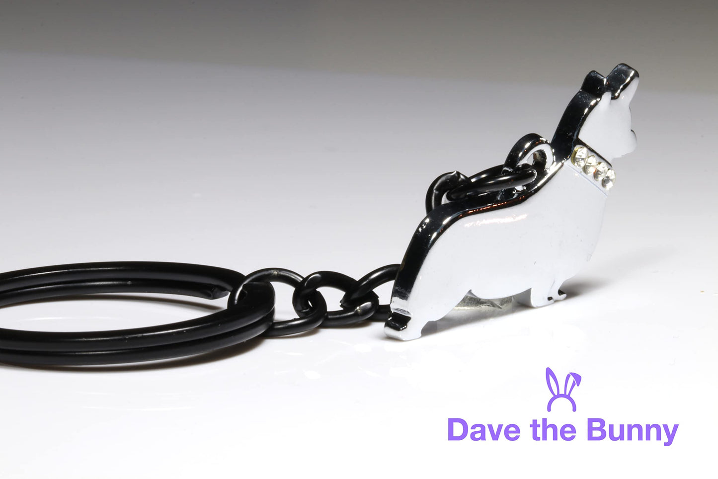 Dave The Bunny Corgi Keychain - Corgi gifts for Corgi Lovers Women and Men will Love a Great Dog Keychain Corgie Lovers Gift and Amante de los Corgis et Amante de los Perros