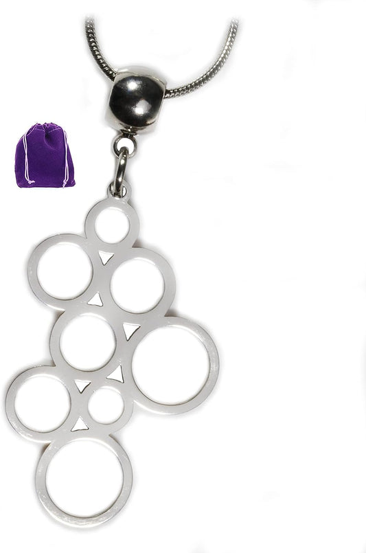 Circle Necklace for Women - Trendy Silver Pendant Jewelry for Elegant and Minimalist Style - Stainless Steel, Non-Tarnish, Dainty Design - Gift for Any Occasion Dainty Necklace Silver in Color