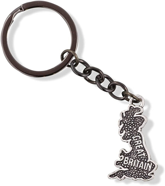 EPJ Great Britain England Country Map Charm Keychain