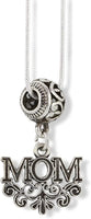 Emerald Park Jewelry Mom with Scrolls and Scrolled Fitting Charm Snake Chain Necklace