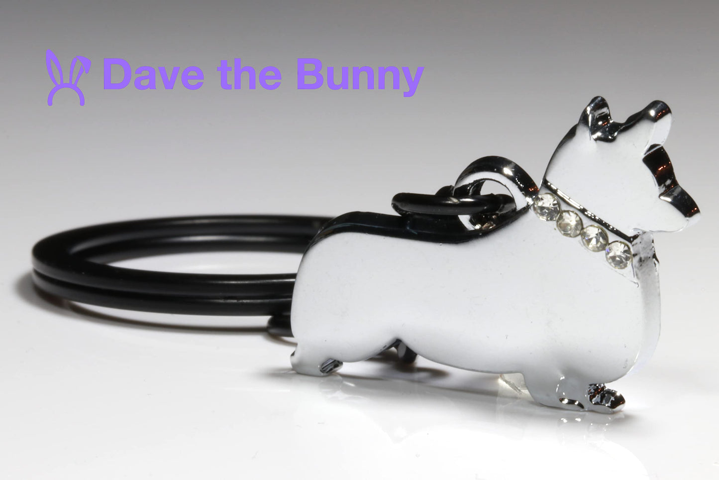 Dave The Bunny Corgi Keychain - Corgi gifts for Corgi Lovers Women and Men will Love a Great Dog Keychain Corgie Lovers Gift and Amante de los Corgis et Amante de los Perros