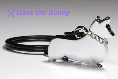 Dave The Bunny Corgi Keychain - Corgi gifts for Corgi Lovers Women and Men will Love a Great Dog Keychain Corgie Lovers Gift and Amante de los Corgis et Amante de los Perros