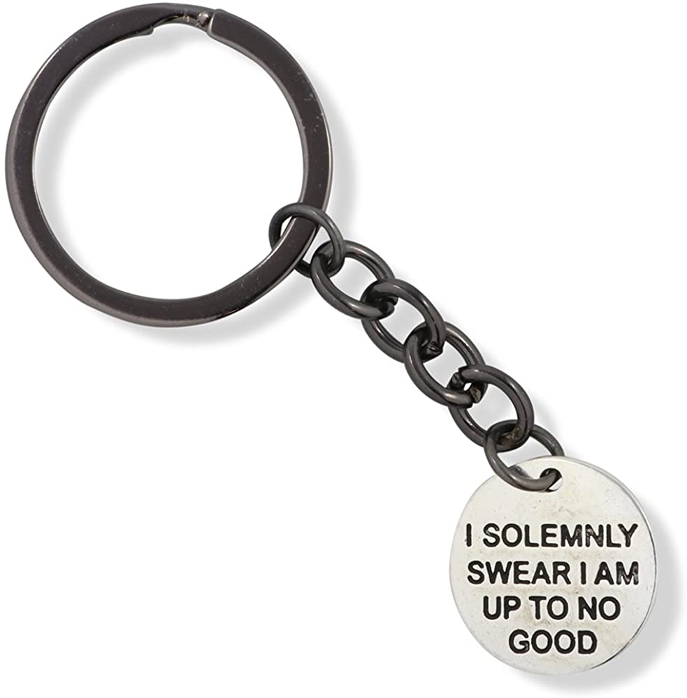 Emerald Park Jewelry I Solomnly Swear I am up to No Good Charm Keychain