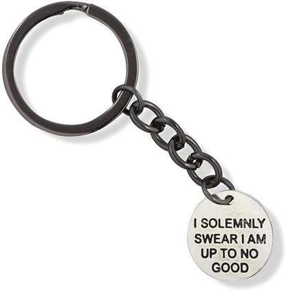 Emerald Park Jewelry I Solomnly Swear I am up to No Good Charm Keychain