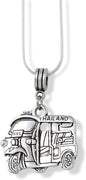 Emerald Park Jewelry Thailand Tuk Tuk Taxi Charm Snake Chain Necklace
