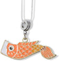 Koi Fish Coi Charm Snake Chain Necklace
