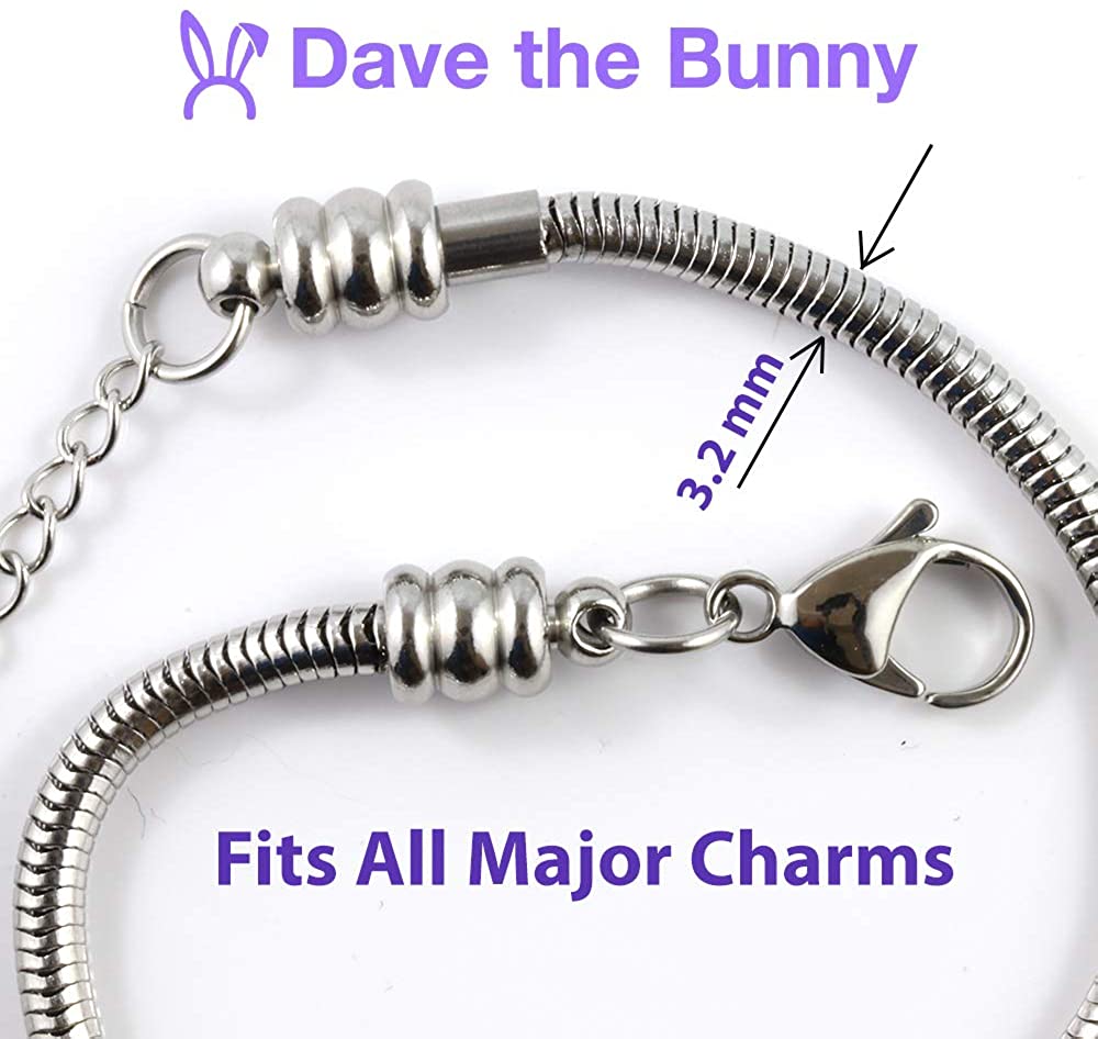 Boat Anchor Charm Bracelet with Stainless Steel Snake Chain