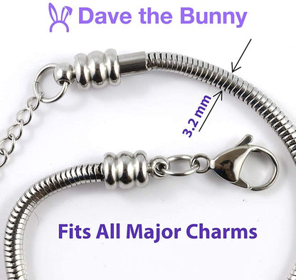 Boat Anchor Charm Bracelet with Stainless Steel Snake Chain