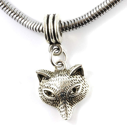 Dave The Bunny Fox Bracelet | Fox Head Stainless Steel Snake Chain Bracelet