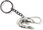 Emerald Park Jewelry Shrimp Charm Keychain, Silver, Medium