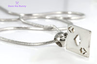 Ace of Spade Pendant | Great 100% STAINLESS STEEL Poker Gifts for Men of an Ace Pendant or Ace of Spades Chain and Spades Jewelry with a Metal Ace Card and Ace Necklace One Piece and Ace Charm