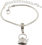 Hot Water Tea Kettle Snake Chain Charm Bracelet