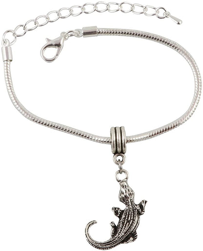 Aligator Crocodile Snake Chain Charm Bracelet