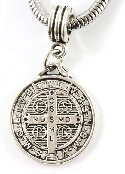 St Benedict Bracelet | Stainless Steel Snake Chain Bracelet