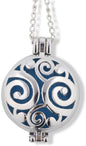 Emerald Park Jewelry Swirls Pendant Aromatherapy Essential Oils Charm Snake Chain Necklace