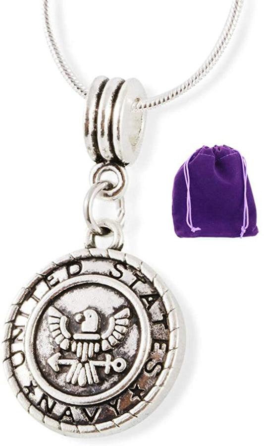 US Navy Necklace | Navy Pendant for Men and Women A Deployment Necklace or Navy Necklaces for Women as a Going Away Necklace or Navy Wife Necklace and US Navy Necklaces for Women and Navy Deployment