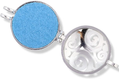 Emerald Park Jewelry Swirls Pendant Aromatherapy Essential Oils Charm Snake Chain Necklace