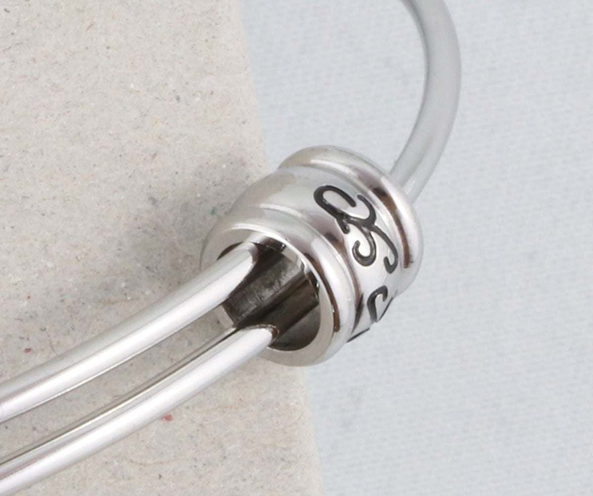 Love Run Charm Bangle Bracelet