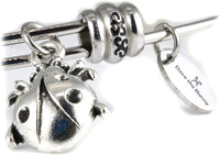 Lady Bug Bracelet for Women | Ladybugs Jewelry Hypoallergenic Stainless Steel Bangle for Sensitive Skin Great Lady Bug Bracelets and Ladybug Things for Women and Ladybug Charm Bracelet for Women