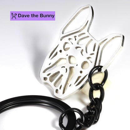 Dave The Bunny French Bulldog Keychain - Frenchie Gifts and French Bulldog Decor of Frenchie Dog