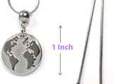 Earth Necklace - A Planet Necklace and Cute Graduation Necklace or Earth Globe Necklace and Earth Jewelry or World Map Jewelry for Women and Men as Cute Graduation Gift or travel themed jewelry