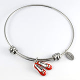 Wizard of Oz | Ruby Slippers Jewelry or Ruby Red Slippers Bracelet Bangle for Fans of The Wizard of Oz Gifts or Wizard of Oz Collectibles of Ruby Red Slippers for Dorothy from Wizard of Oz Party Favor