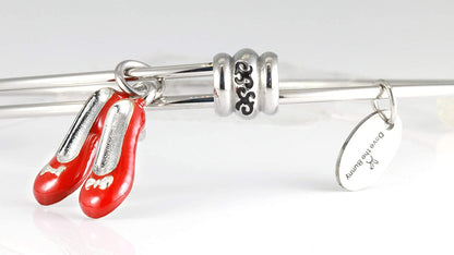 Wizard of Oz | Ruby Slippers Jewelry or Ruby Red Slippers Bracelet Bangle for Fans of The Wizard of Oz Gifts or Wizard of Oz Collectibles of Ruby Red Slippers for Dorothy from Wizard of Oz Party Favor
