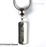 Dave The Bunny Forever Freedom - Freedom Necklace Emotional Freedom Stainless Steel Snake Chain with Alloy Charm - Freedom from OCD and be a Freedom Influencer with Freedom Mastery