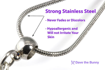 Dave The Bunny Snail Necklace - Nature Necklace for Men and Women