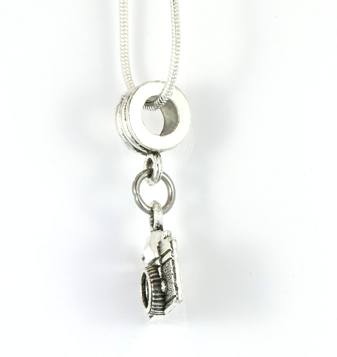 Photographer Necklace | Camera Necklace Silver Plated Snake Chain Camera Jewelry or Camera Gifts for Photographers Women or Necklace with Camera for a Photography Necklace or Camera Necklaces