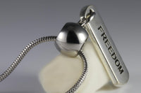 Dave The Bunny Forever Freedom - Freedom Necklace Emotional Freedom Stainless Steel Snake Chain with Alloy Charm - Freedom from OCD and be a Freedom Influencer with Freedom Mastery